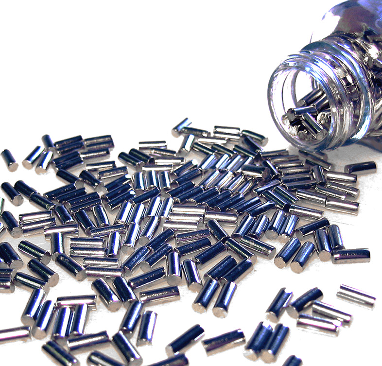 Steel Pin Standard 1 g Approximate values 56ppmN 53ppmO 0.0056%N 0.0053%O See certificate 240208. 100 g